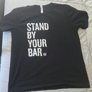 Bella Canvas Black Tee with White Text